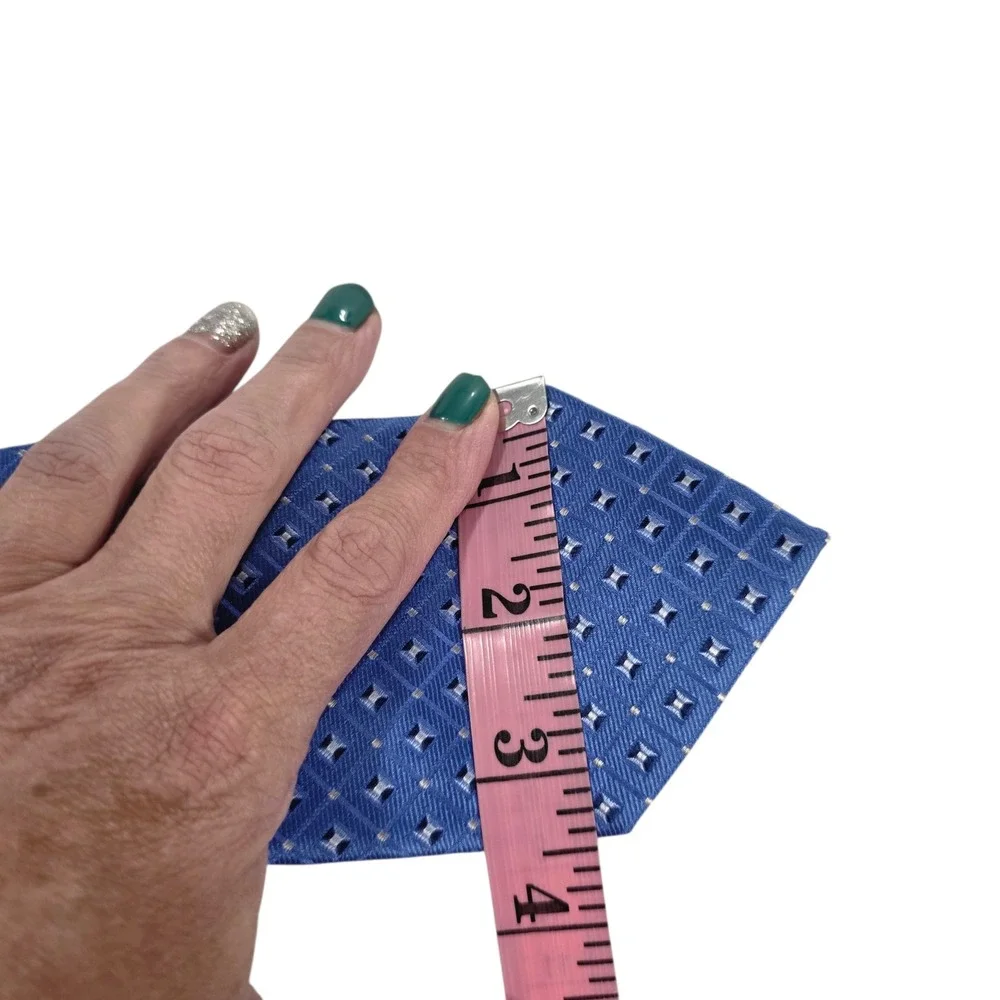 Nautica Mens Necktie Blue Gray Argyle Diamond Silk‎ Woven Classic Designer